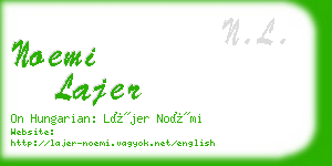 noemi lajer business card